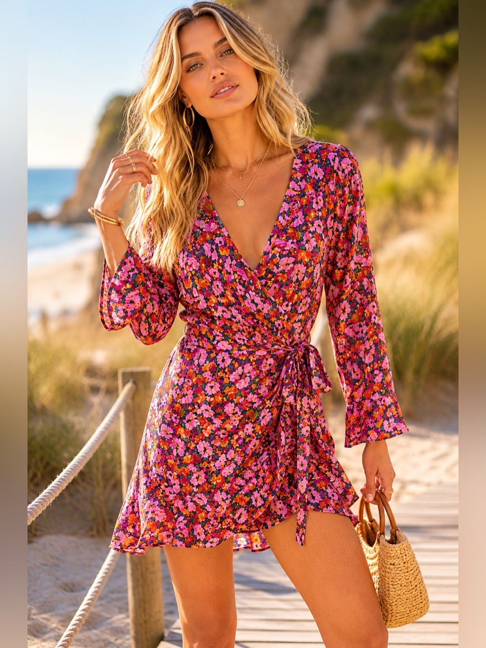 L*Space Kristy Dress in the "path to paradise" floral print Women’s Size Medium